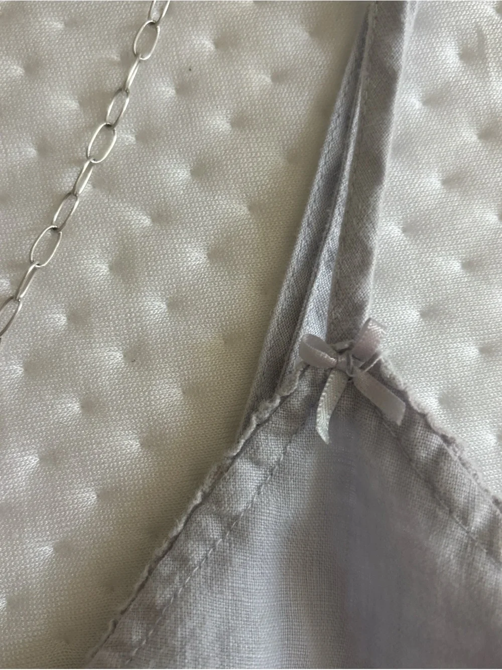 Brandy Melville Light Gray Linen Tie-Waist Tank Top - Picture 3 of 3